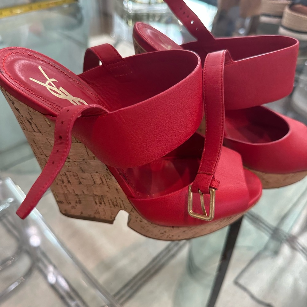 YSL red wedges. 38.5